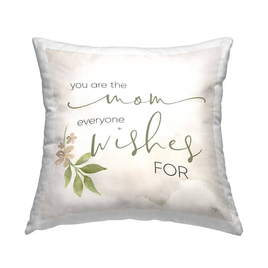 Stupell Industries Mother's Day Floral Phrase Decorative Printed Throw Pillow